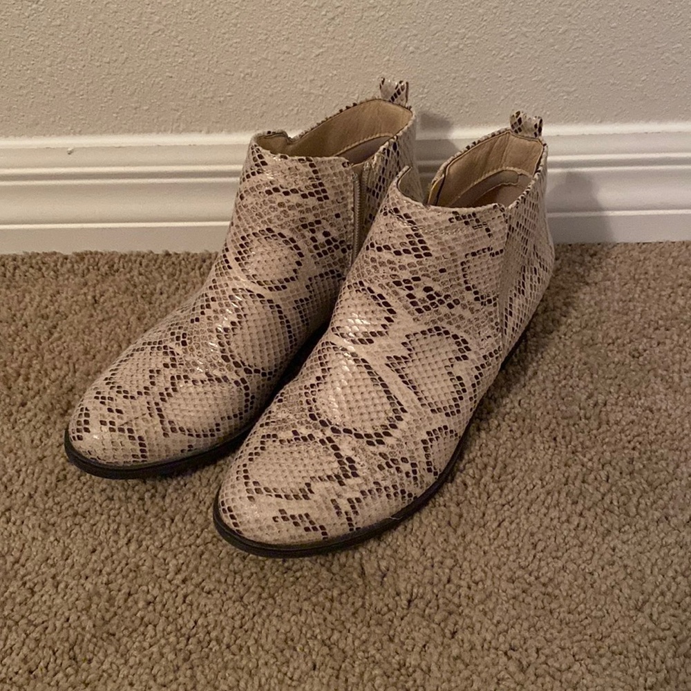 Snake Print Booties